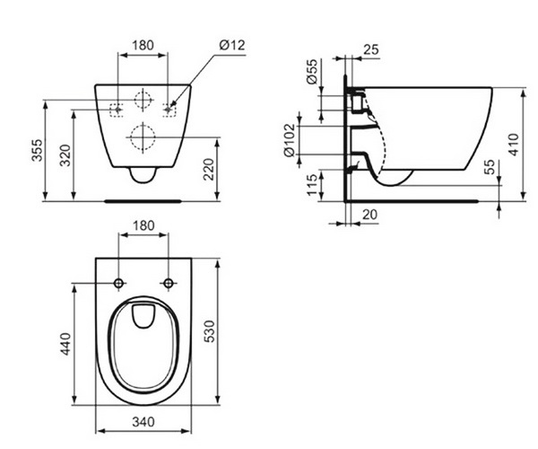 унитаз IDEAL STANDARD I.LIFE.O